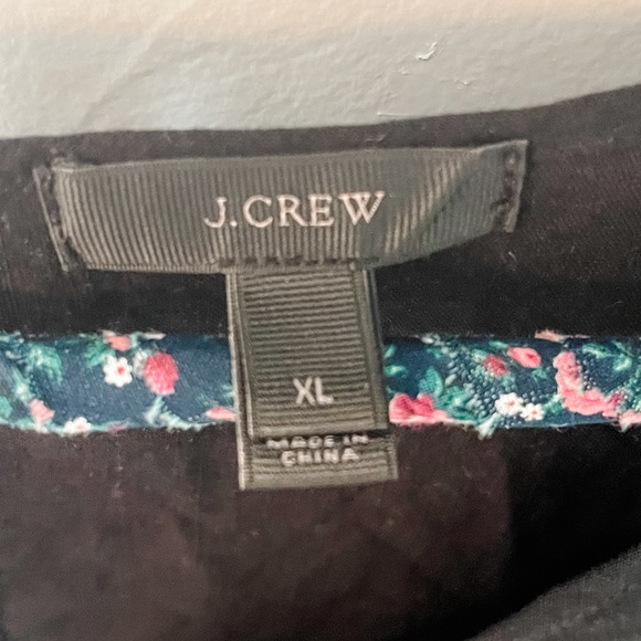 J Crew V-Neck Linen Blend Shorts Romper, Black XL - Picture 3 of 3